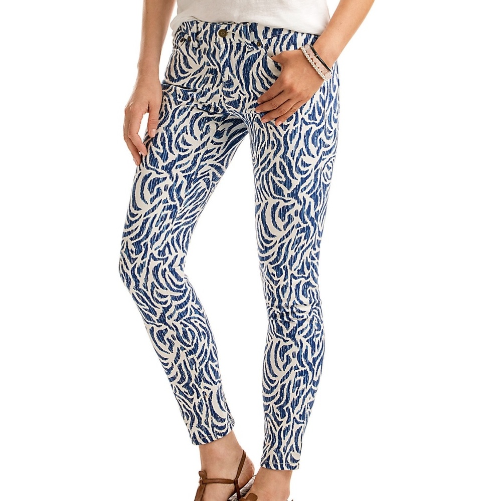 🐋Vineyard Vines nautical zebra denim sz 4 NWT 🐋